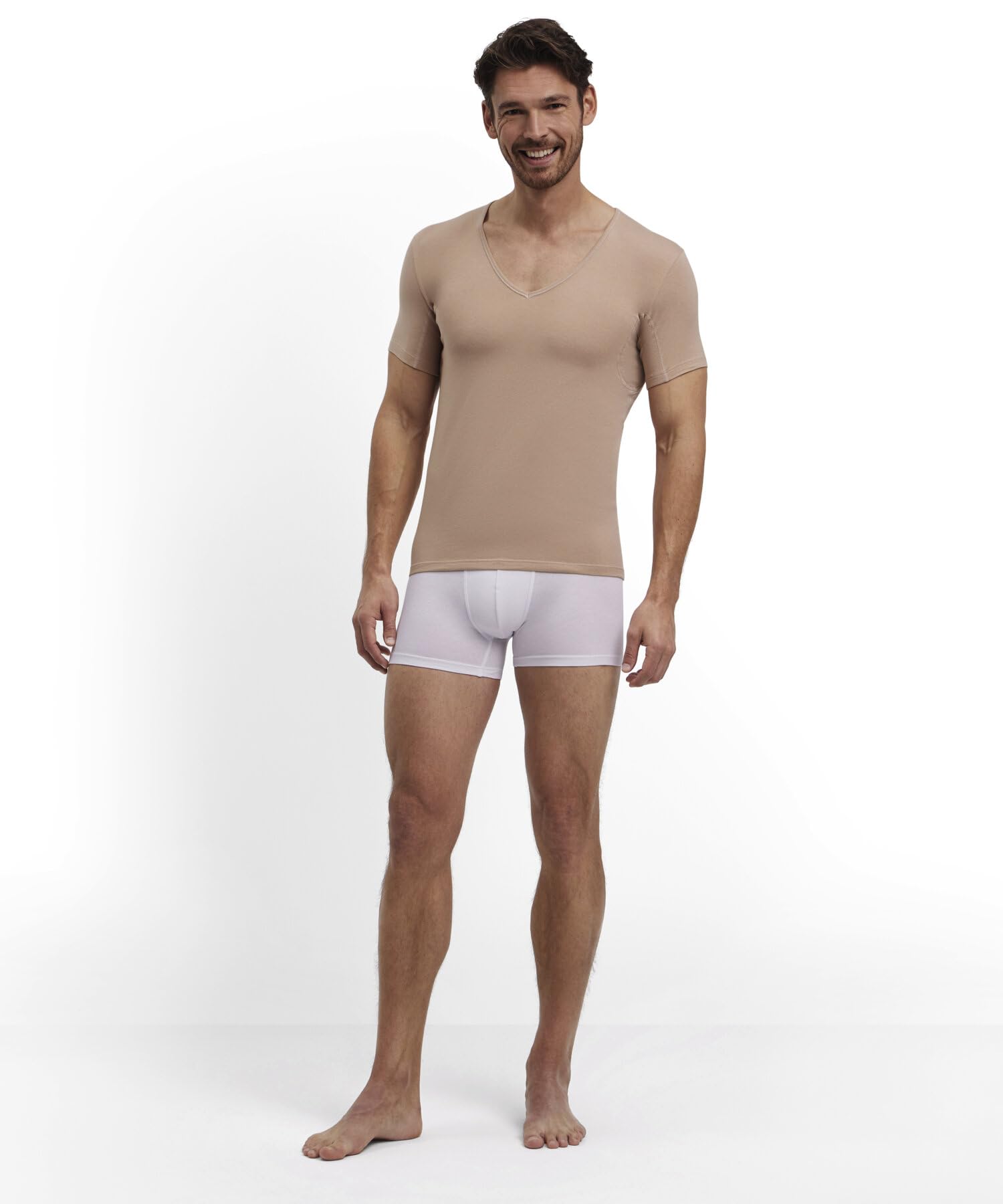 falke-daily-climate-control-outlast-deep-v-neck-unterhemd-camel image 3