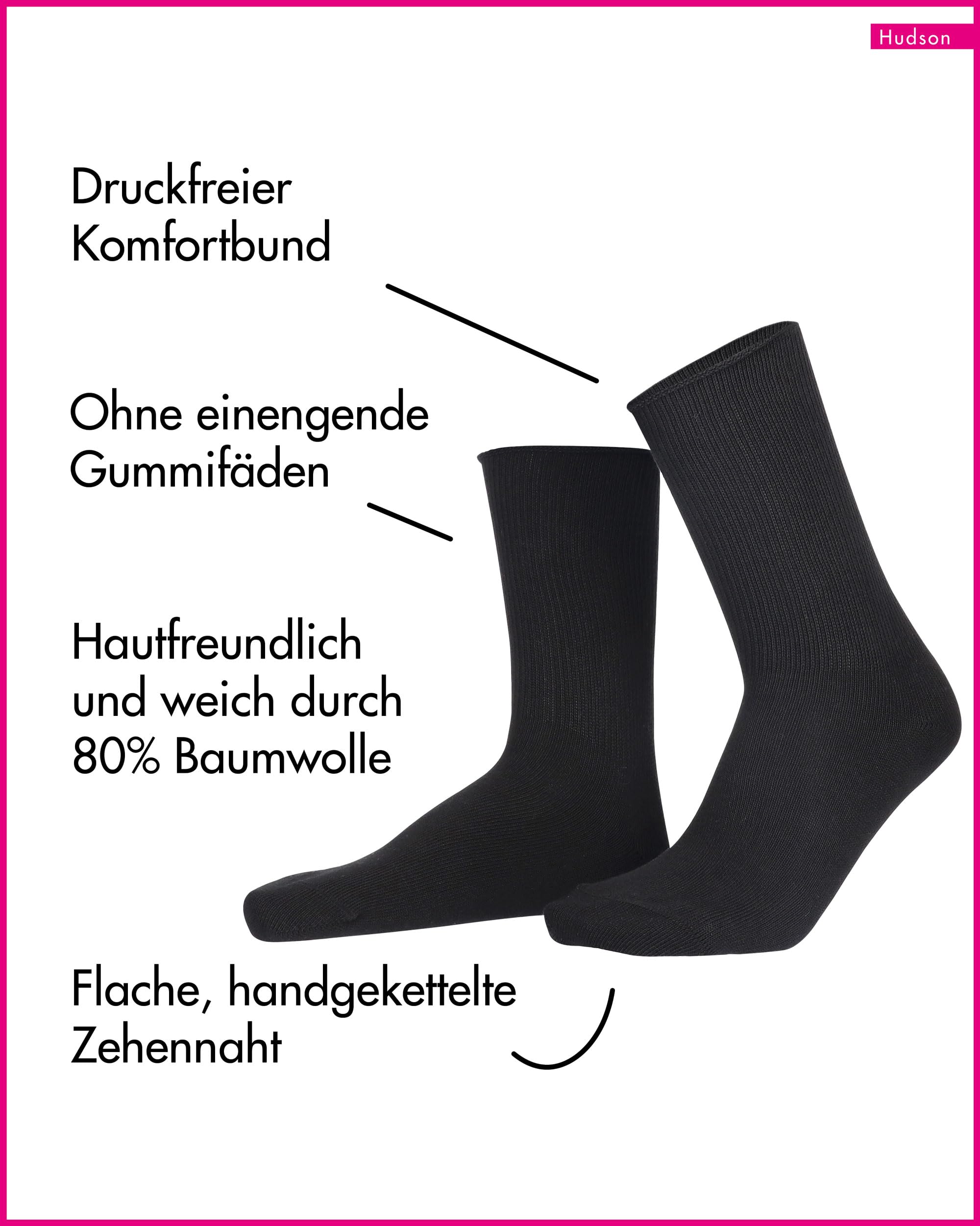hudson-relax-soft-socken-herren-schwarz-baumwolle-43-46 image 2