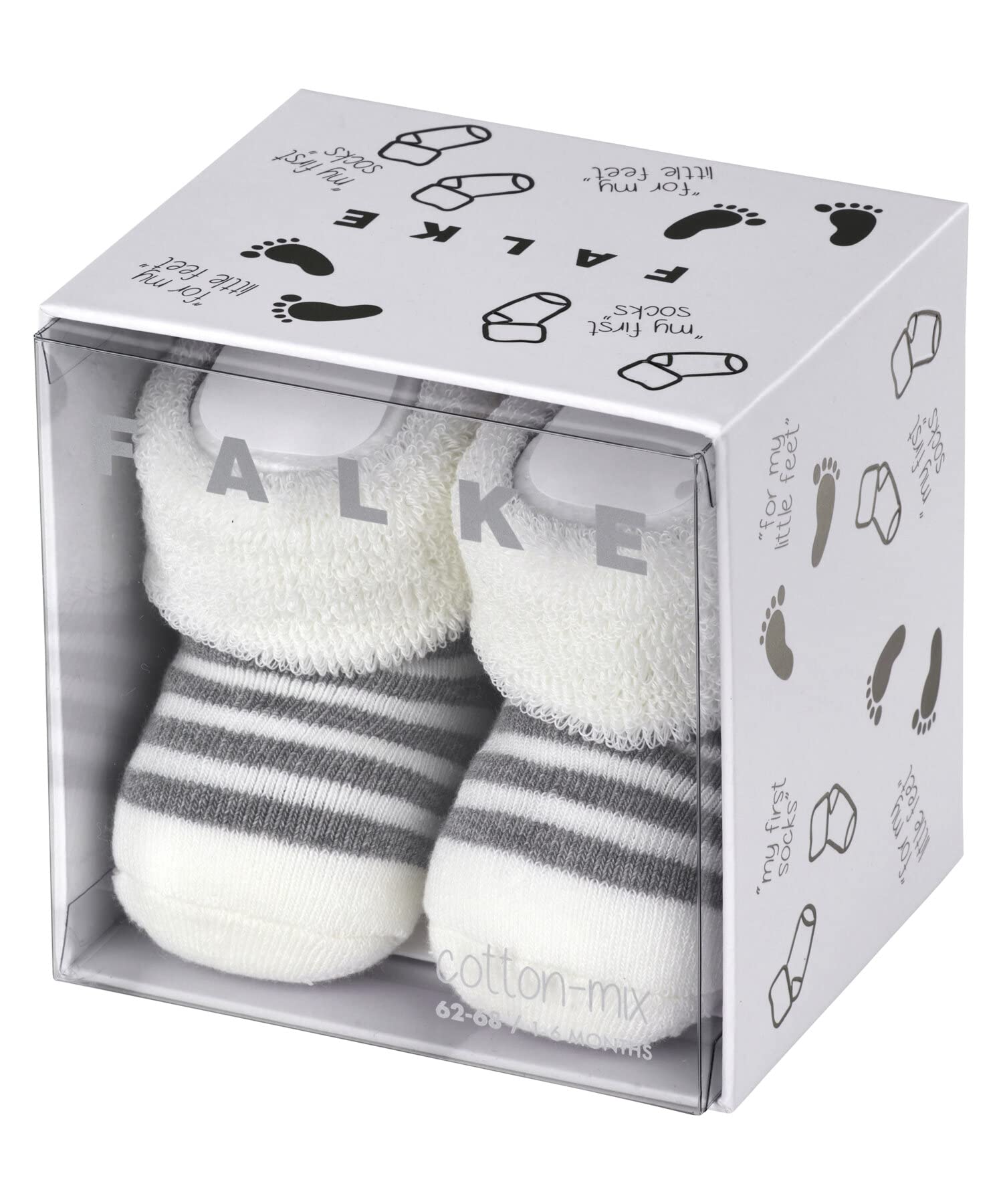 falke-erstlingsringel-babysocken-baumwolle-wei-62-68 image 1
