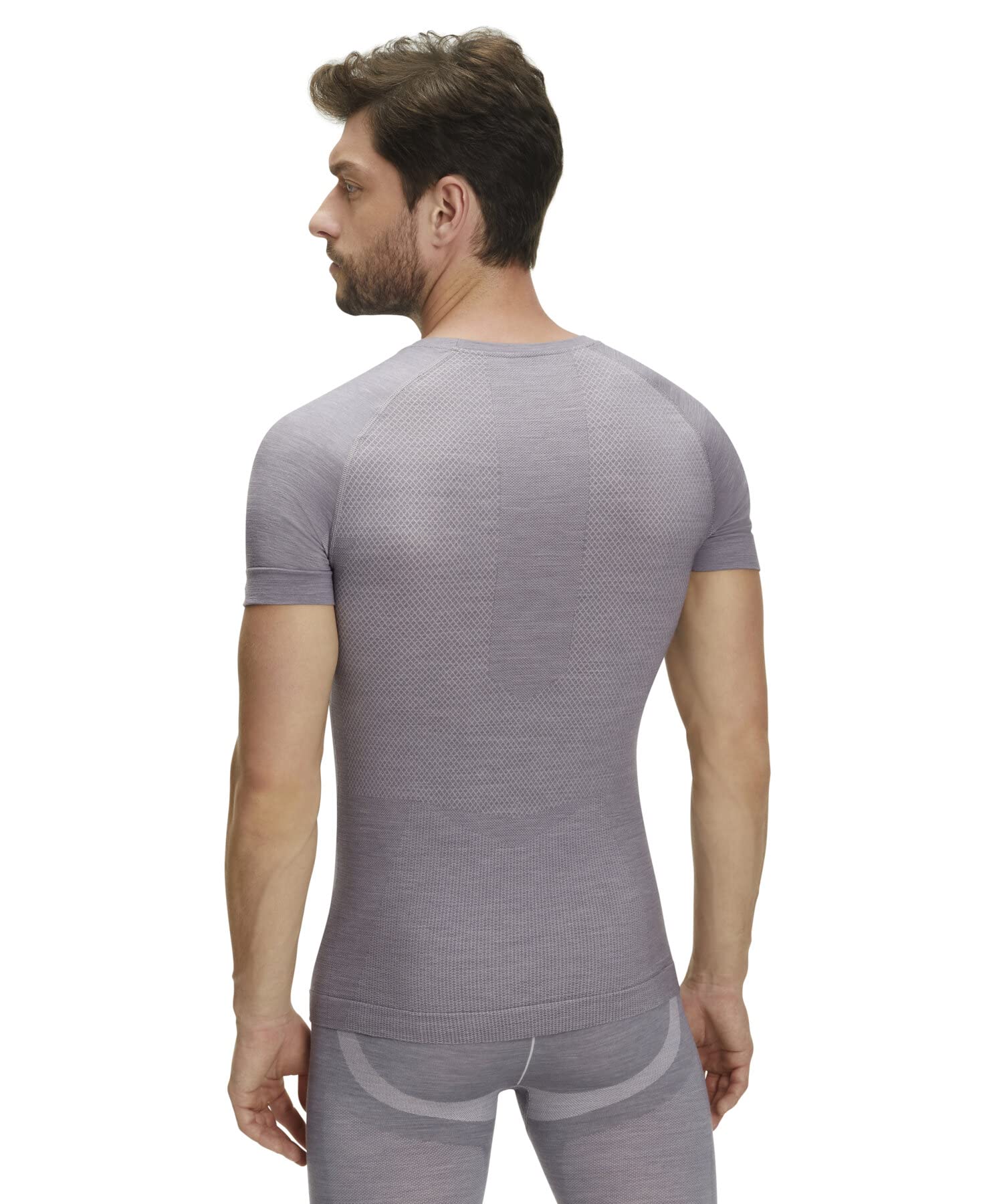 falke-wool-tech-light-shirt-herren-grau-merinowolle-kurzarm image 2