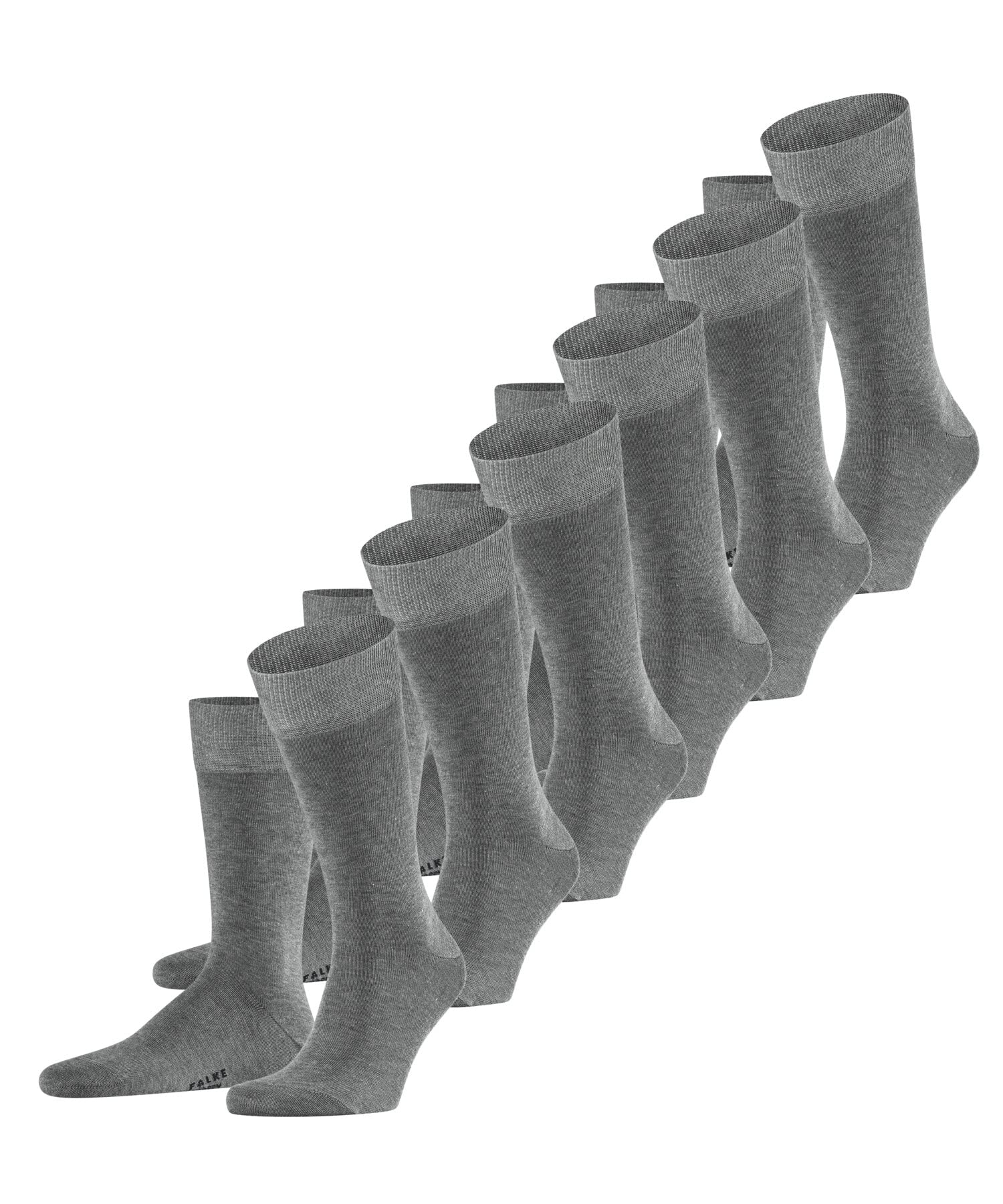 falke-happy-herrensocken-baumwolle-6-paar-schwarz-43-46 image 1