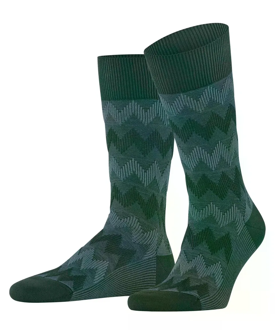 falke-family-socken-gr-n-hunter-green-7441-baumwolle-zickzack image 1
