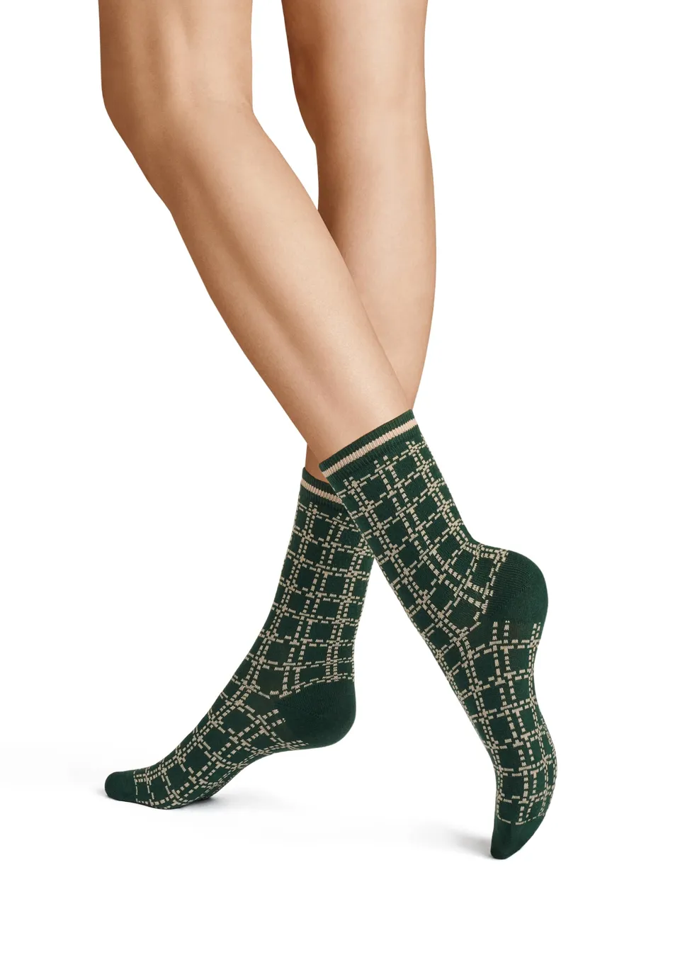 hudson-chain-fashion-socken-bottle-green-35-38-karo image 1