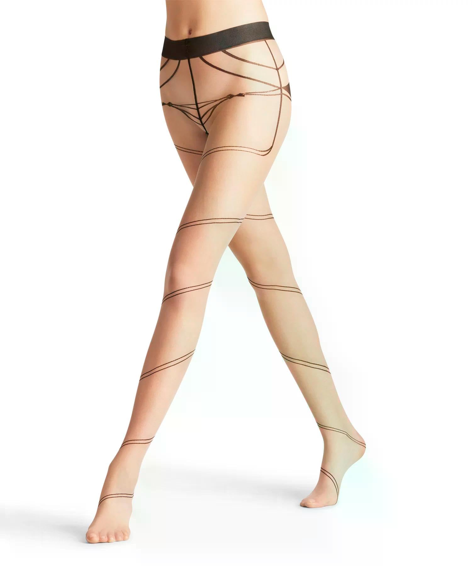 falke-ruby-8-den-strumpfhose-s-m-schwarz-lingerie-dessin image 7
