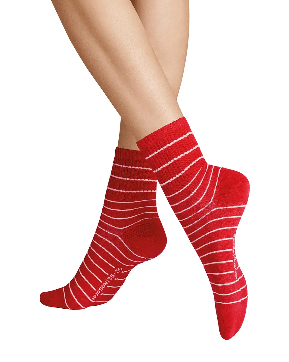 hudson-rope-socken-pilly-rot-kurzsocken-fein image 1