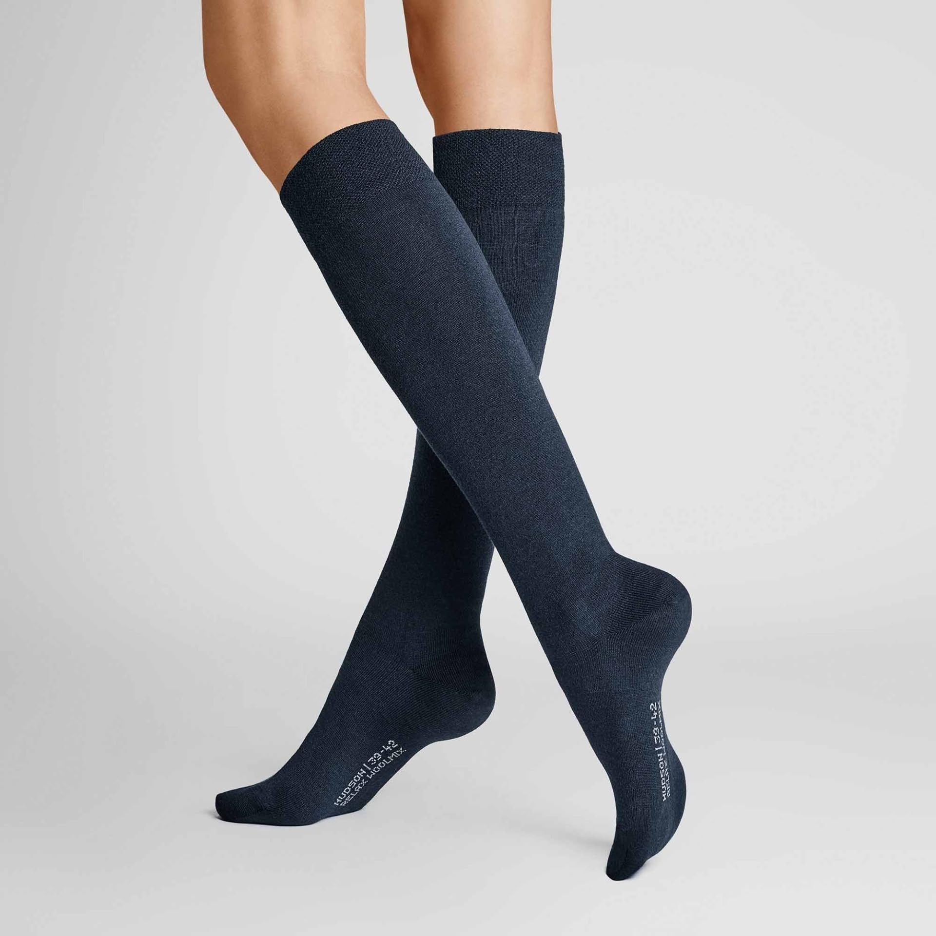 hudson-relax-woolmix-kniestr-mpfe-damen-marine-wolle image 2