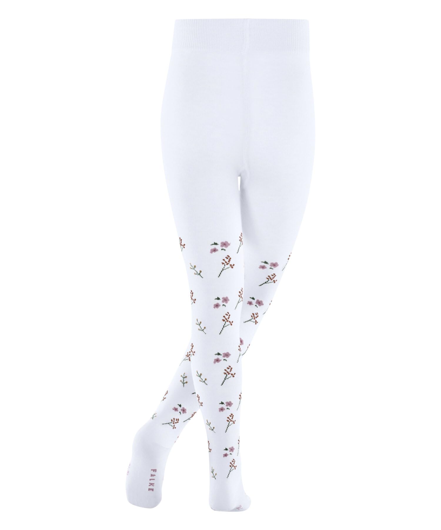 falke-little-flowers-kinder-strumpfhose-weiss-baumwolle image 2