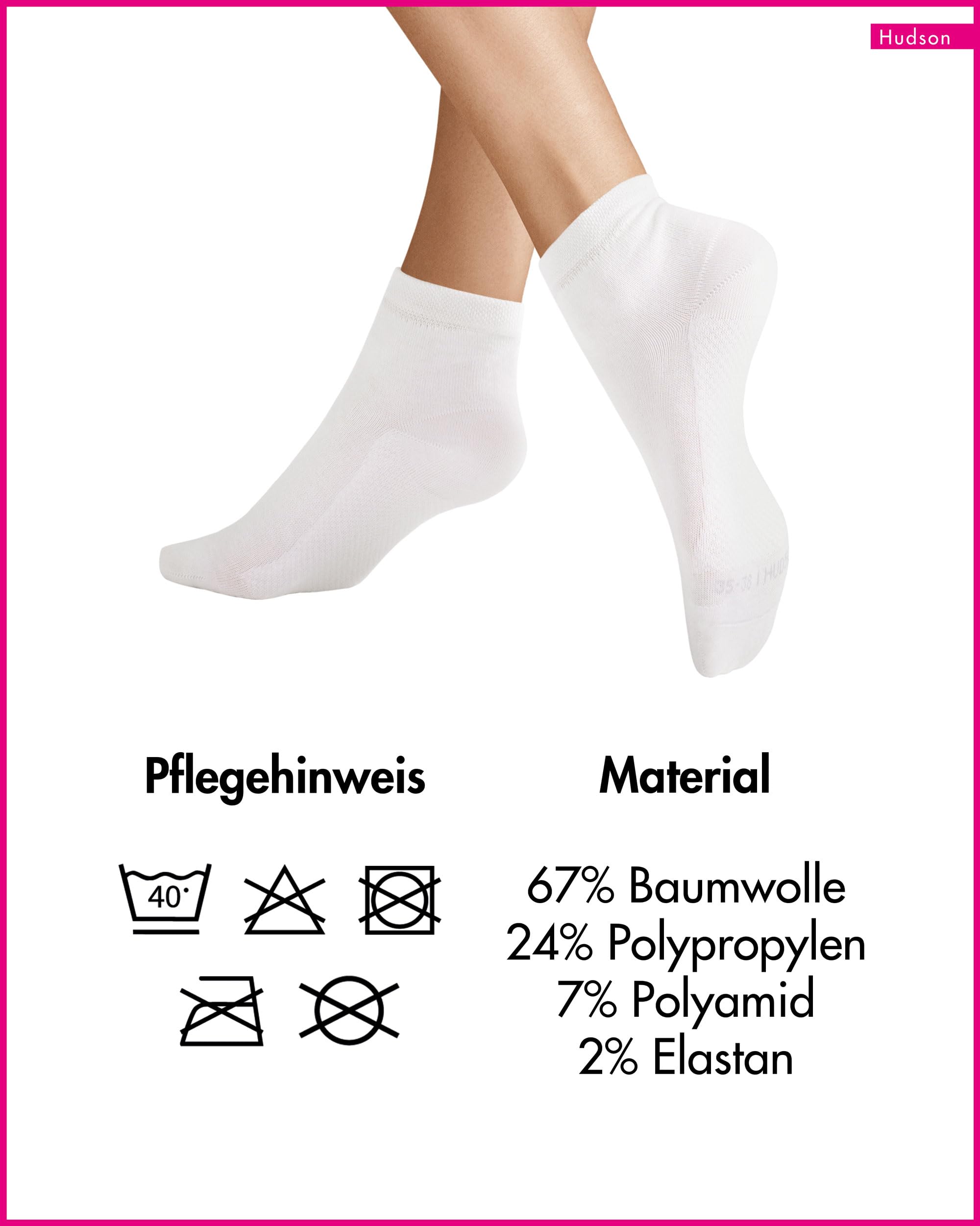 hudson-dry-cotton-sneaker-socken-wei-39-42-atmungsaktiv image 4