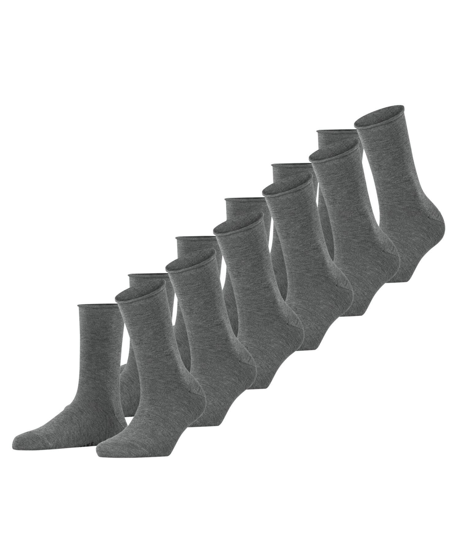 falke-happy-damen-socken-6-paar-schwarz-baumwolle-rollbund image 6
