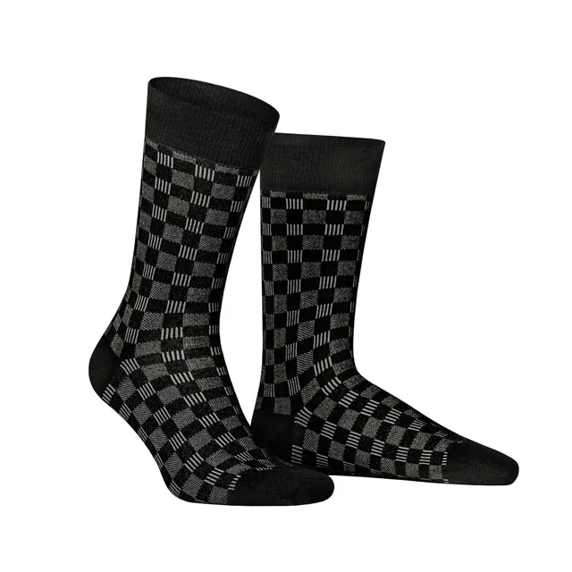hudson-board-herren-socken-schwarz-39-42-schachbrett-1er image 1
