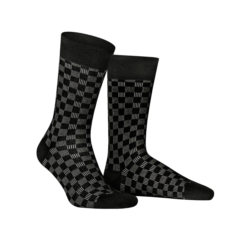 hudson-board-herren-socken-schwarz-39-42-schachbrett-1er image 1