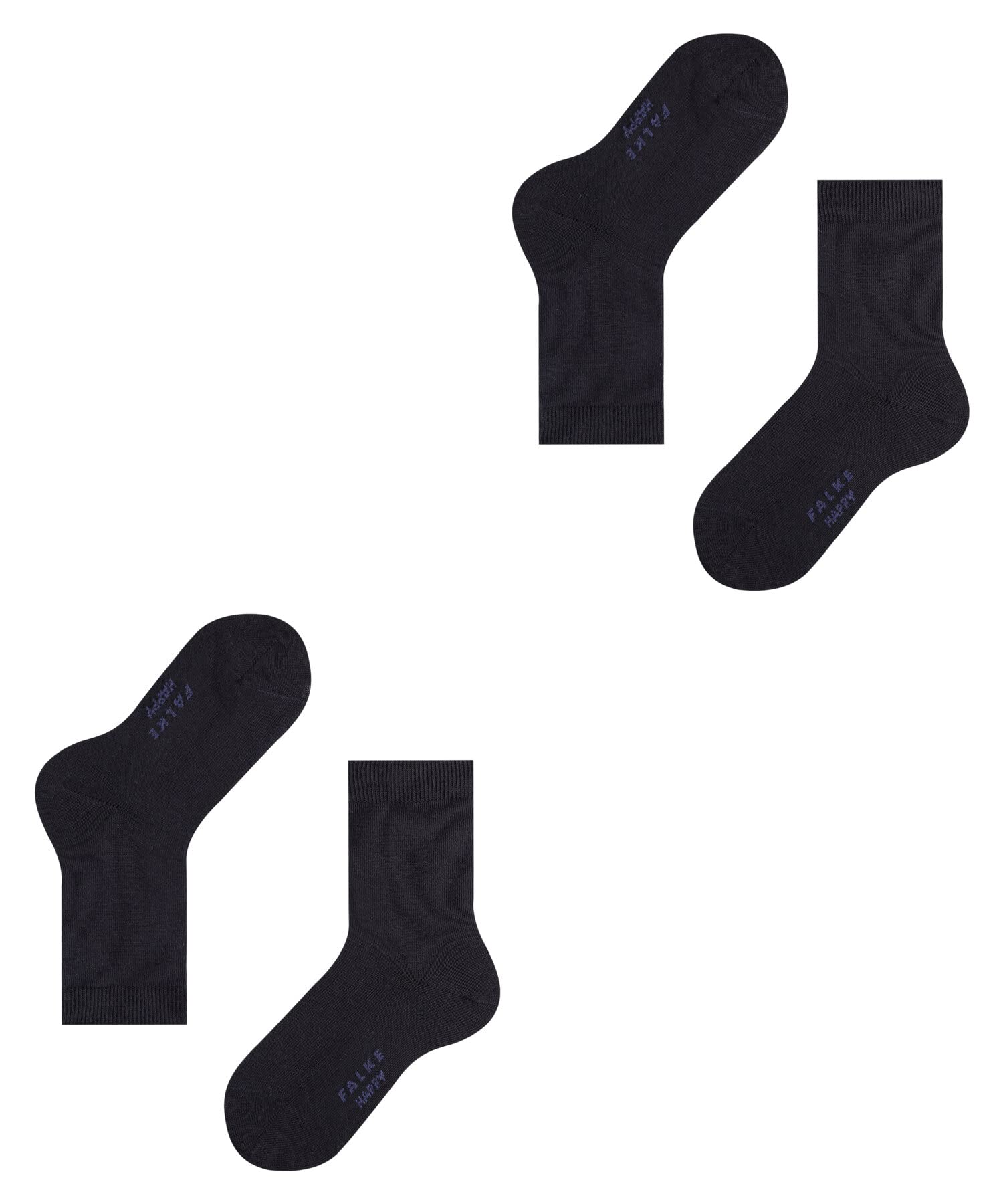 falke-happy-kinder-socken-2-pack-baumwolle-schwarz image 5