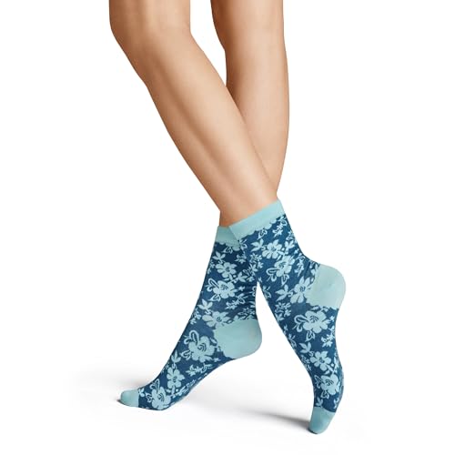 hudson-flower-fashion-socken-aqua-blue-blumenmuster image 6