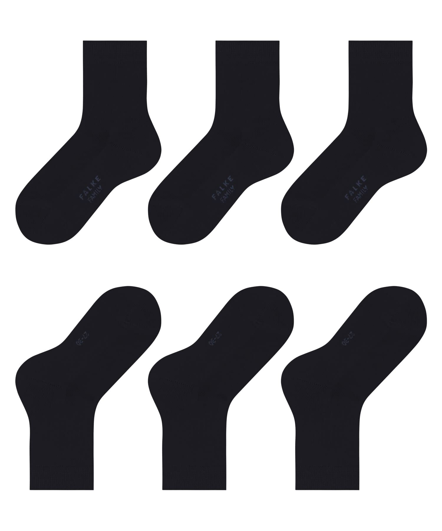 falke-family-kindersocken-baumwolle-3-paar-schwarz image 5
