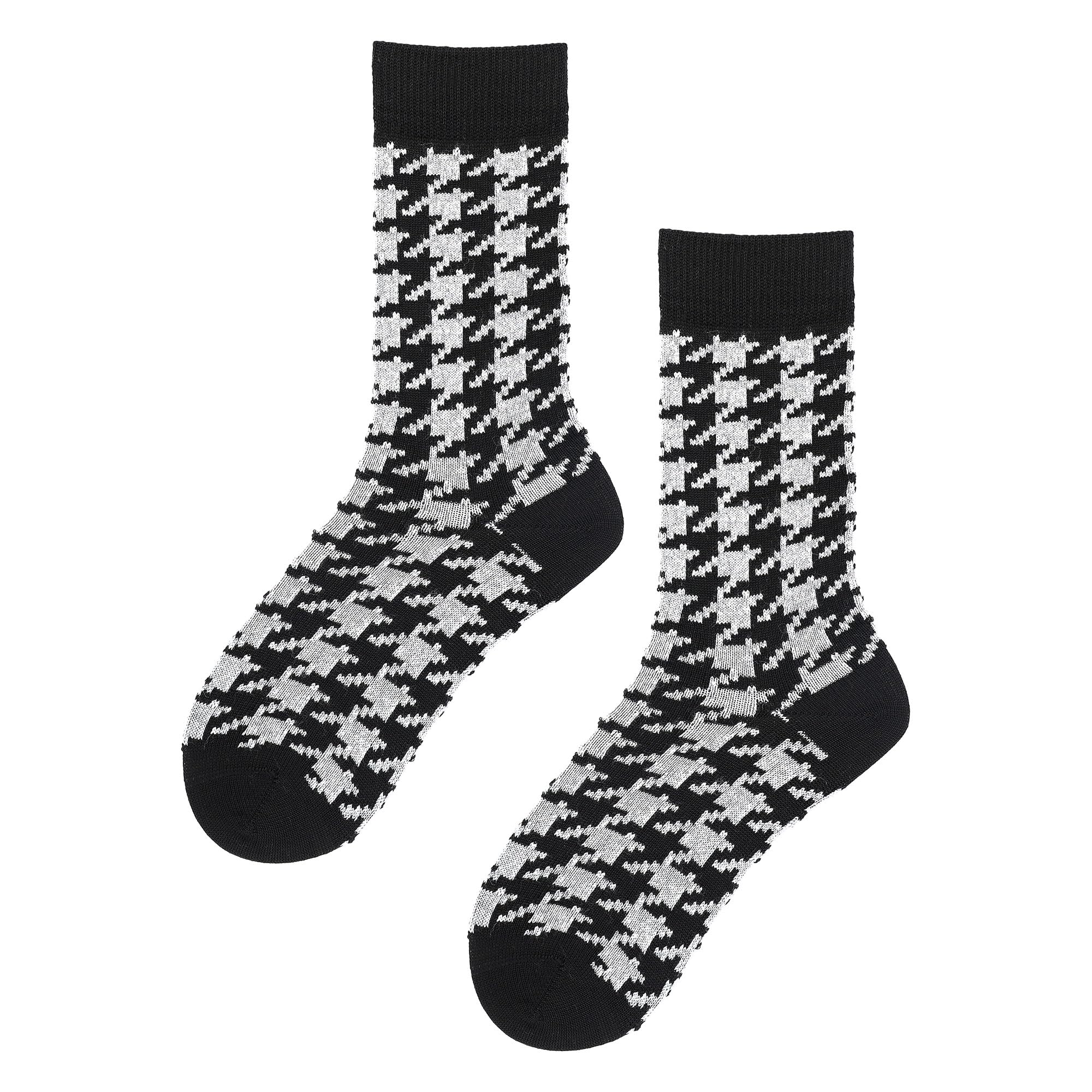 hudson-rough-check-herren-socken-marineblau-hahnentritt image 3
