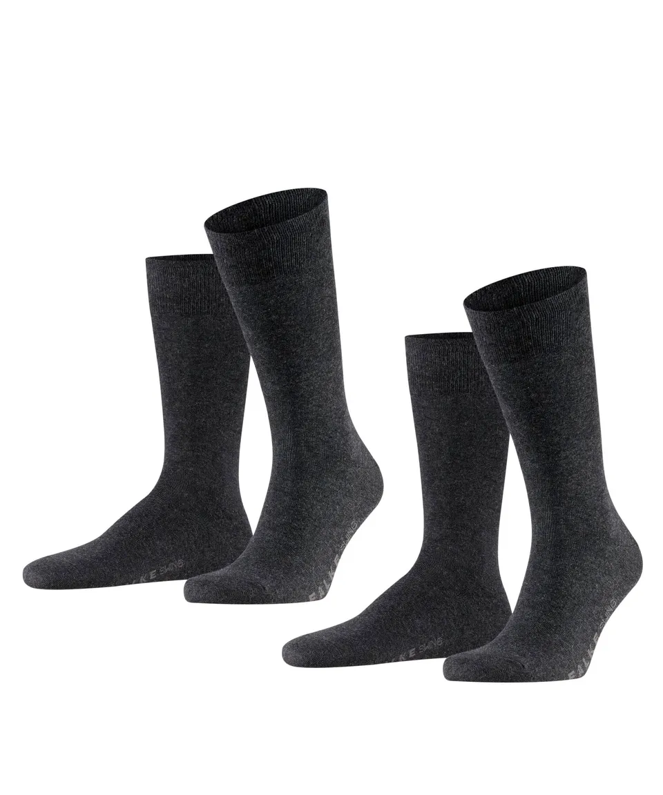 falke-swing-socken-herren-schwarz-2er-pack-baumwolle image 1