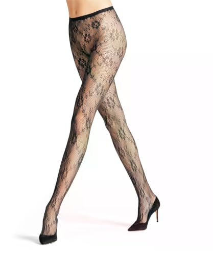 falke-florescence-strumpfhose-schwarz-black-3009-blumenmuster image 8