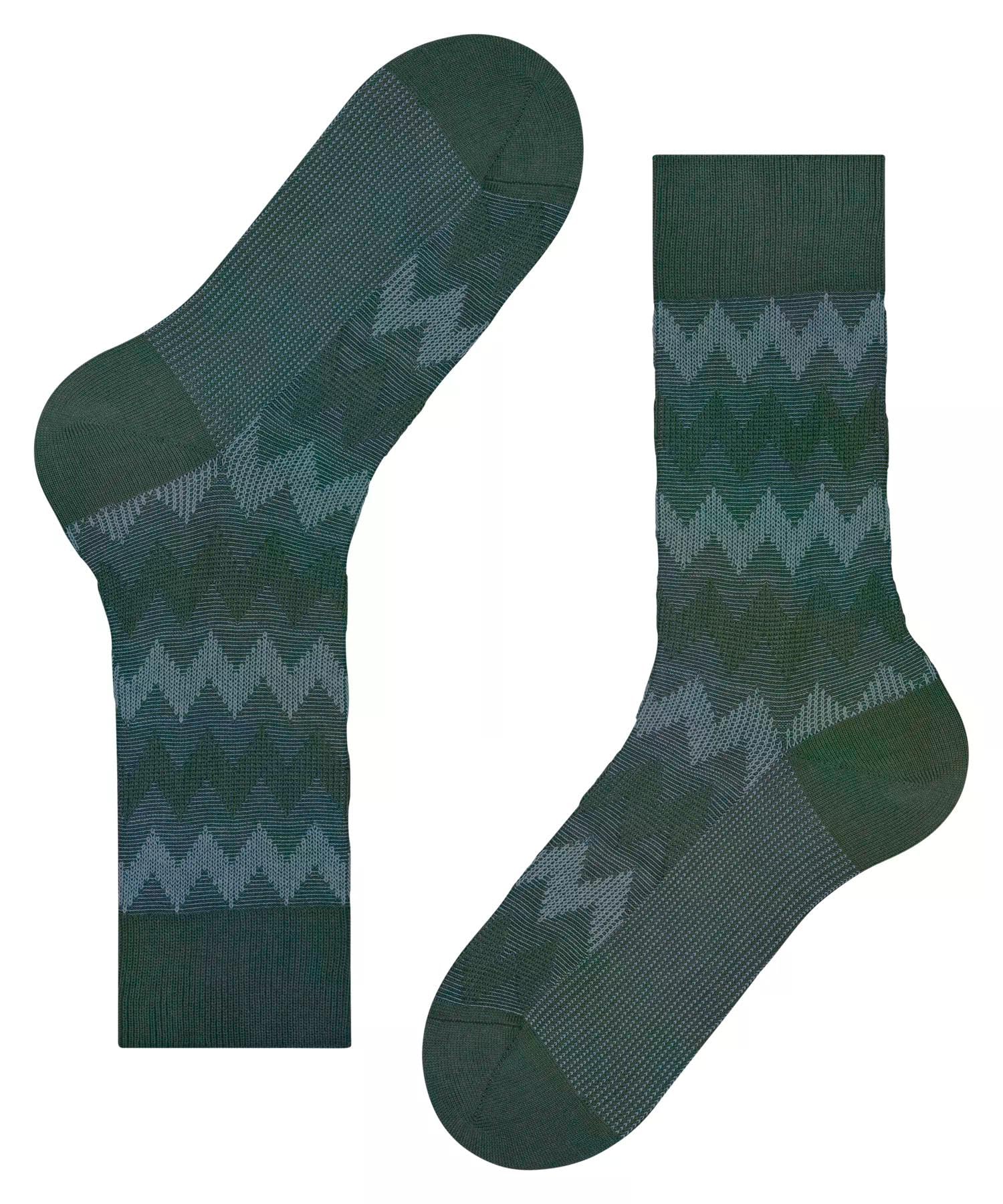 falke-family-socken-gr-n-hunter-green-7441-baumwolle-zickzack image 6
