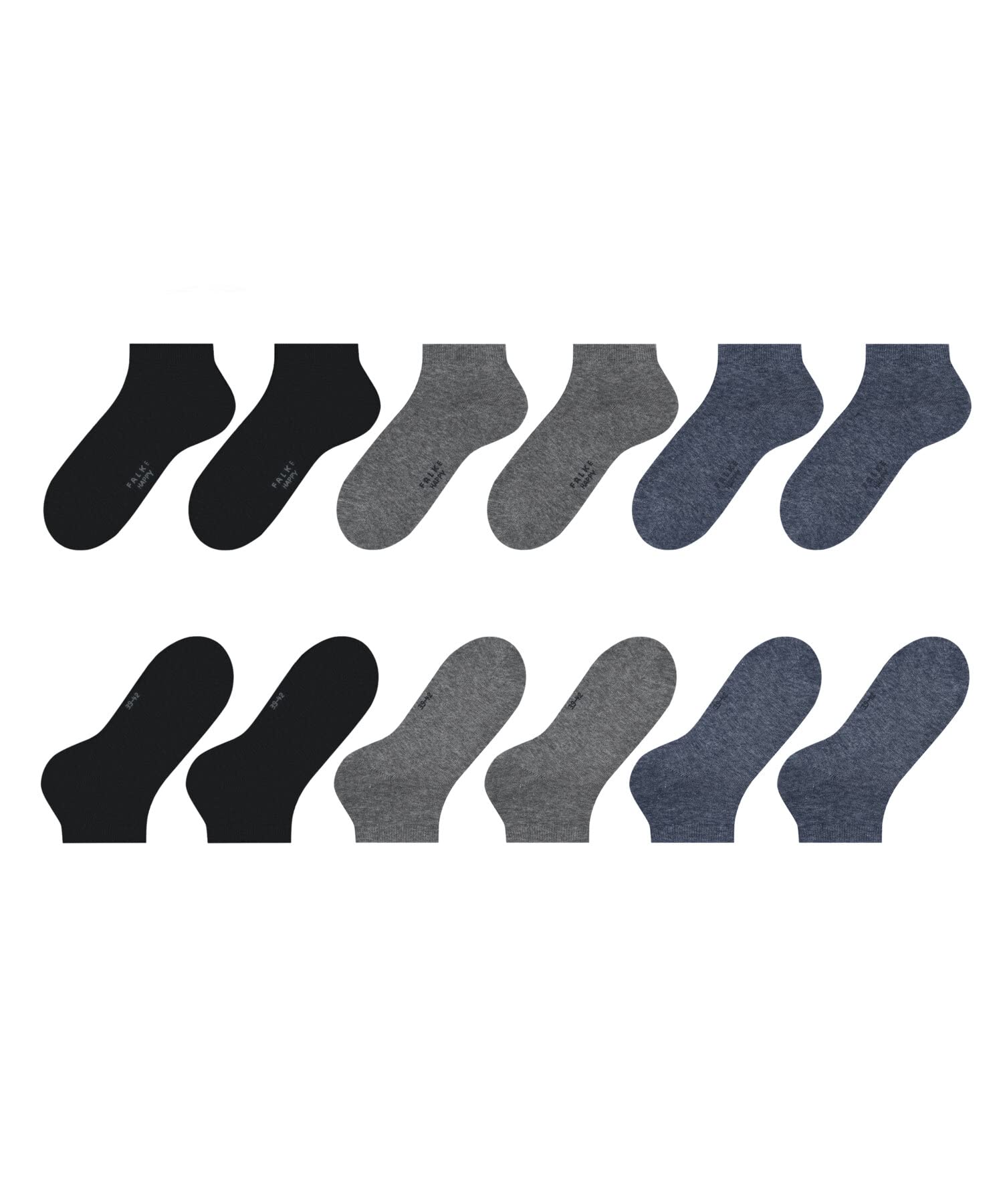 falke-happy-sneakersocken-wei-6-paar-39-42 image 5