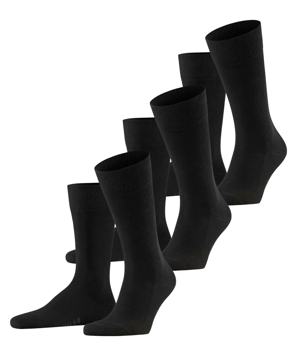 falke-family-herren-socken-3-paar-schwarz-39-42-baumwolle image 1