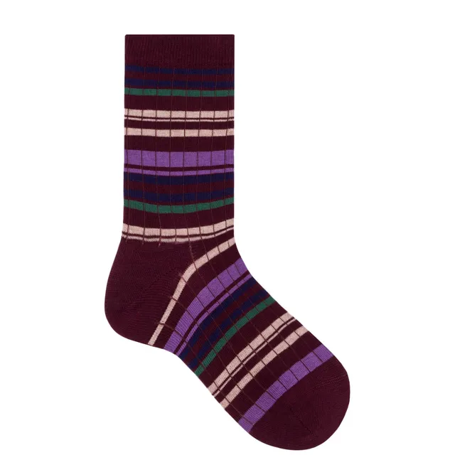 hudson-rope-damensocken-streifen-deep-red-39-42 image 1