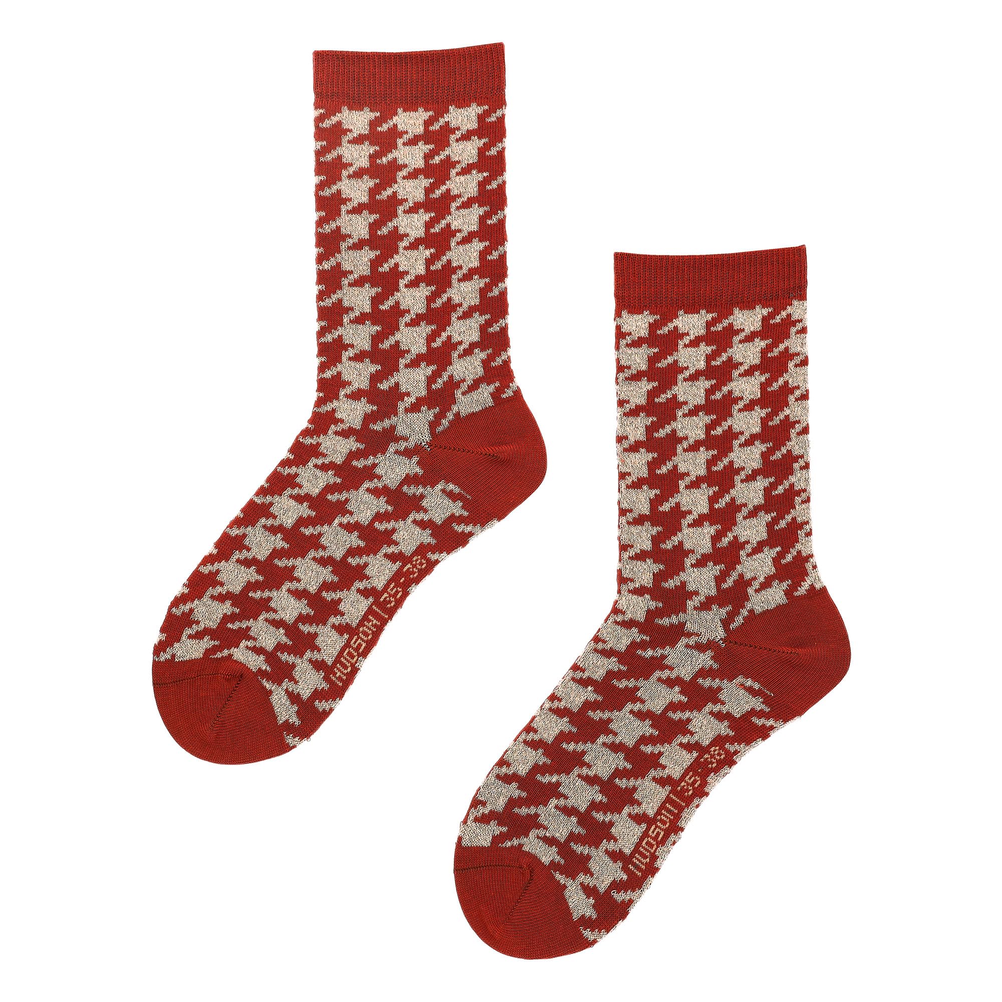 hudson-check-damen-socken-earthy-brown-gr-39-42-karo image 3