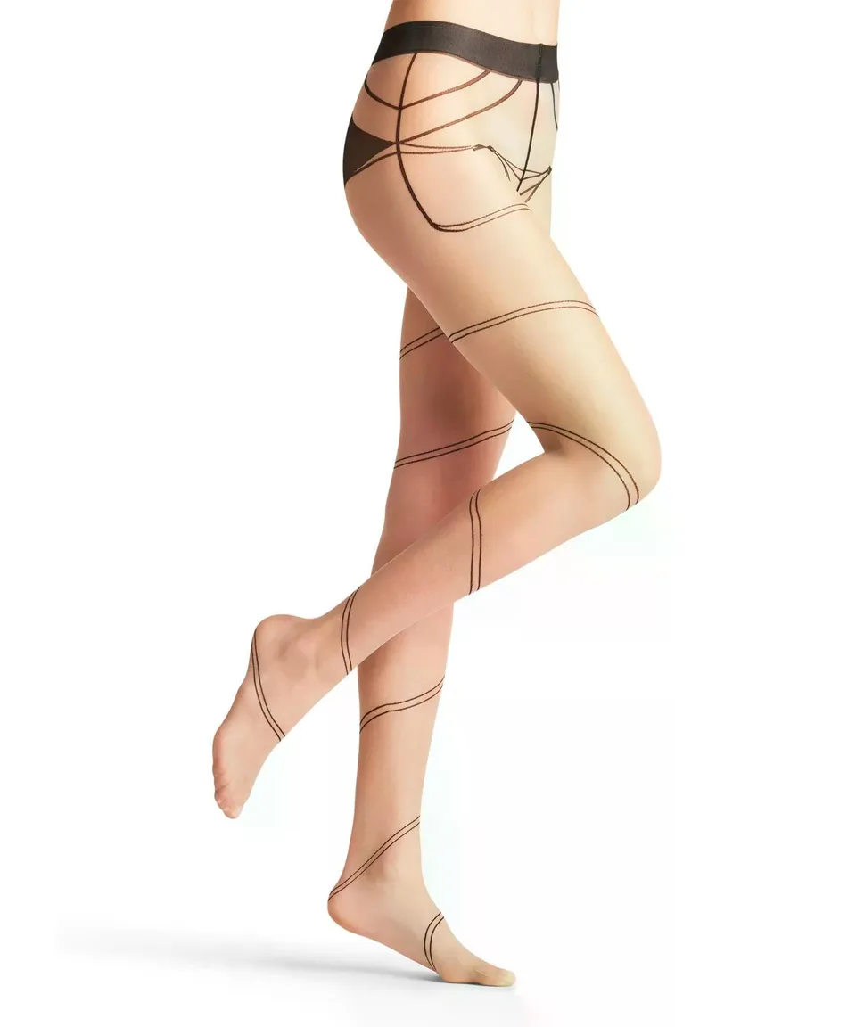 falke-ruby-8-den-strumpfhose-s-m-schwarz-lingerie-dessin image 1