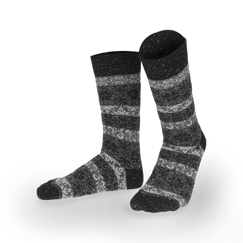 hudson-noble-nordic-herren-socken-schwarz-39-42-norweger image 8