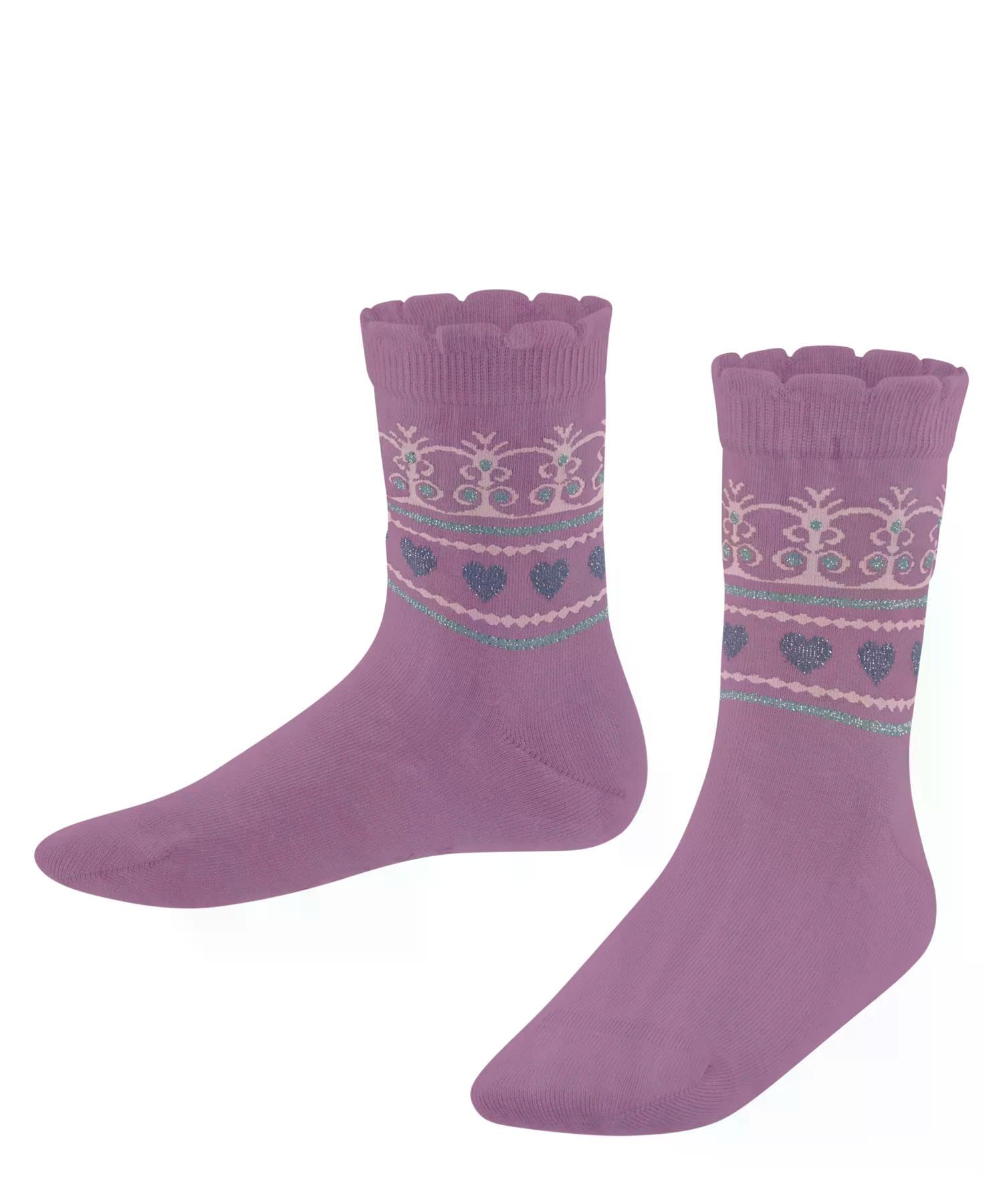 falke-shiny-icecrown-kindersocken-baumwolle-krone-glitzer image 1