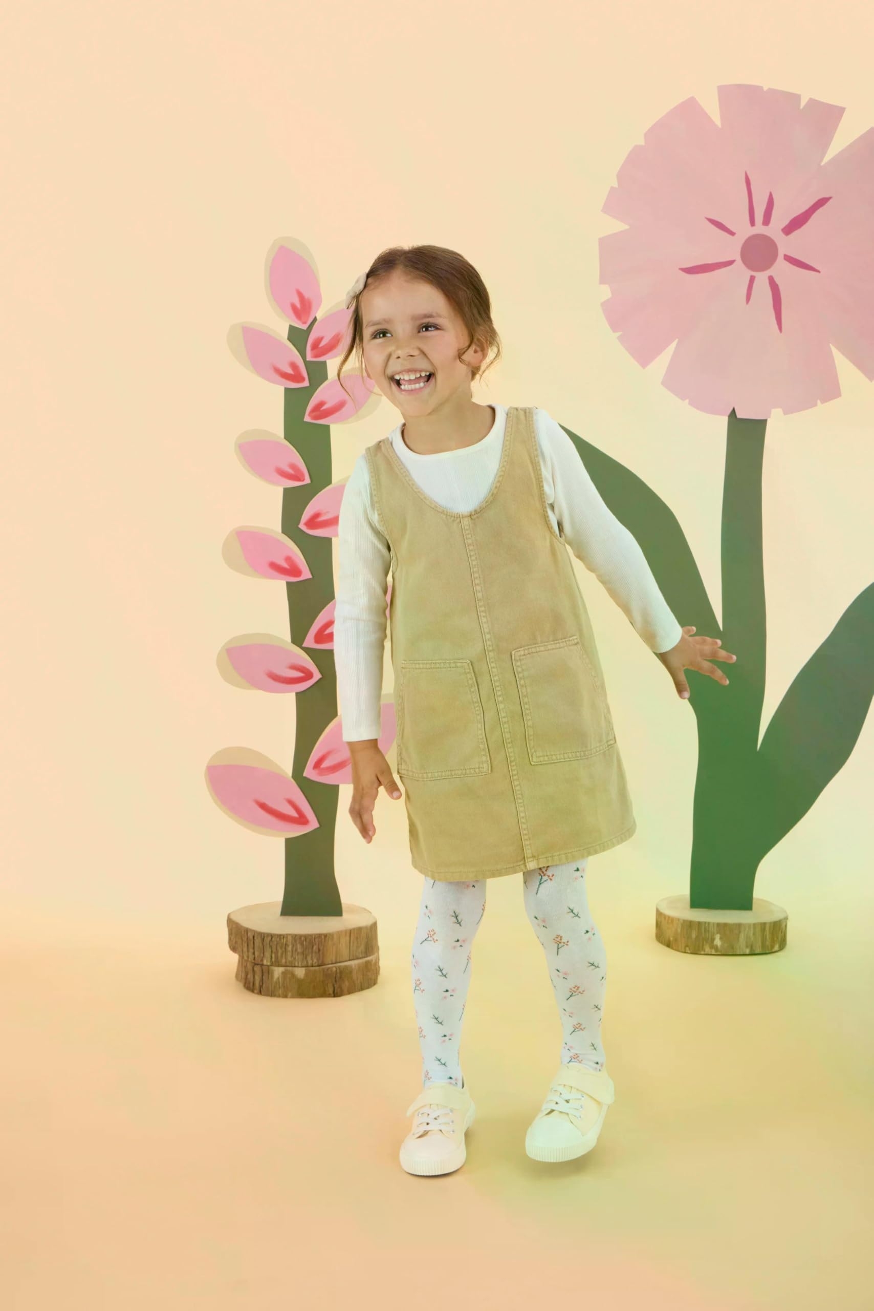 falke-little-flowers-kinder-strumpfhose-weiss-baumwolle image 4