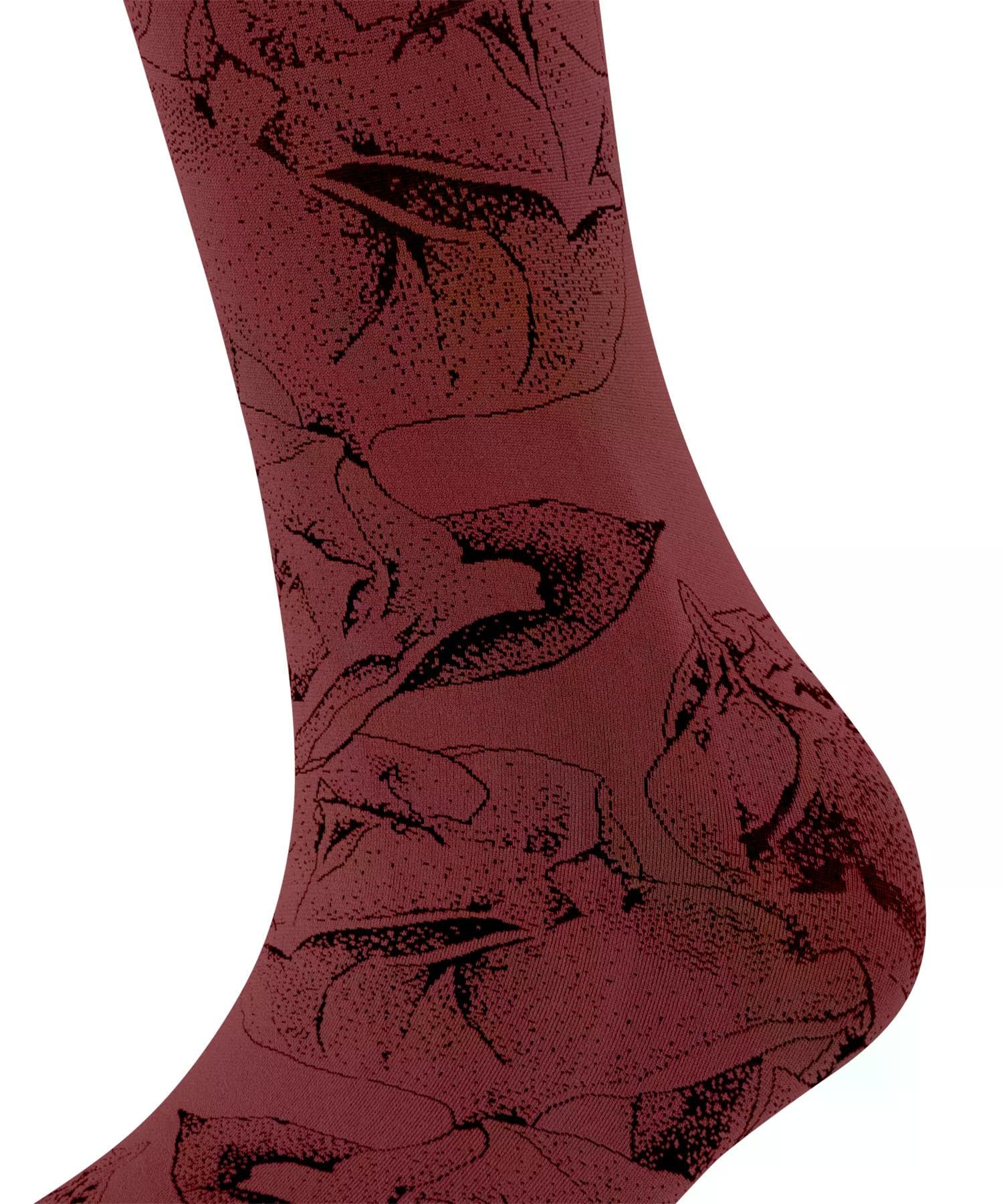 falke-rose-brush-kniestr-mpfe-grau-silver-3462-rosenmuster image 5