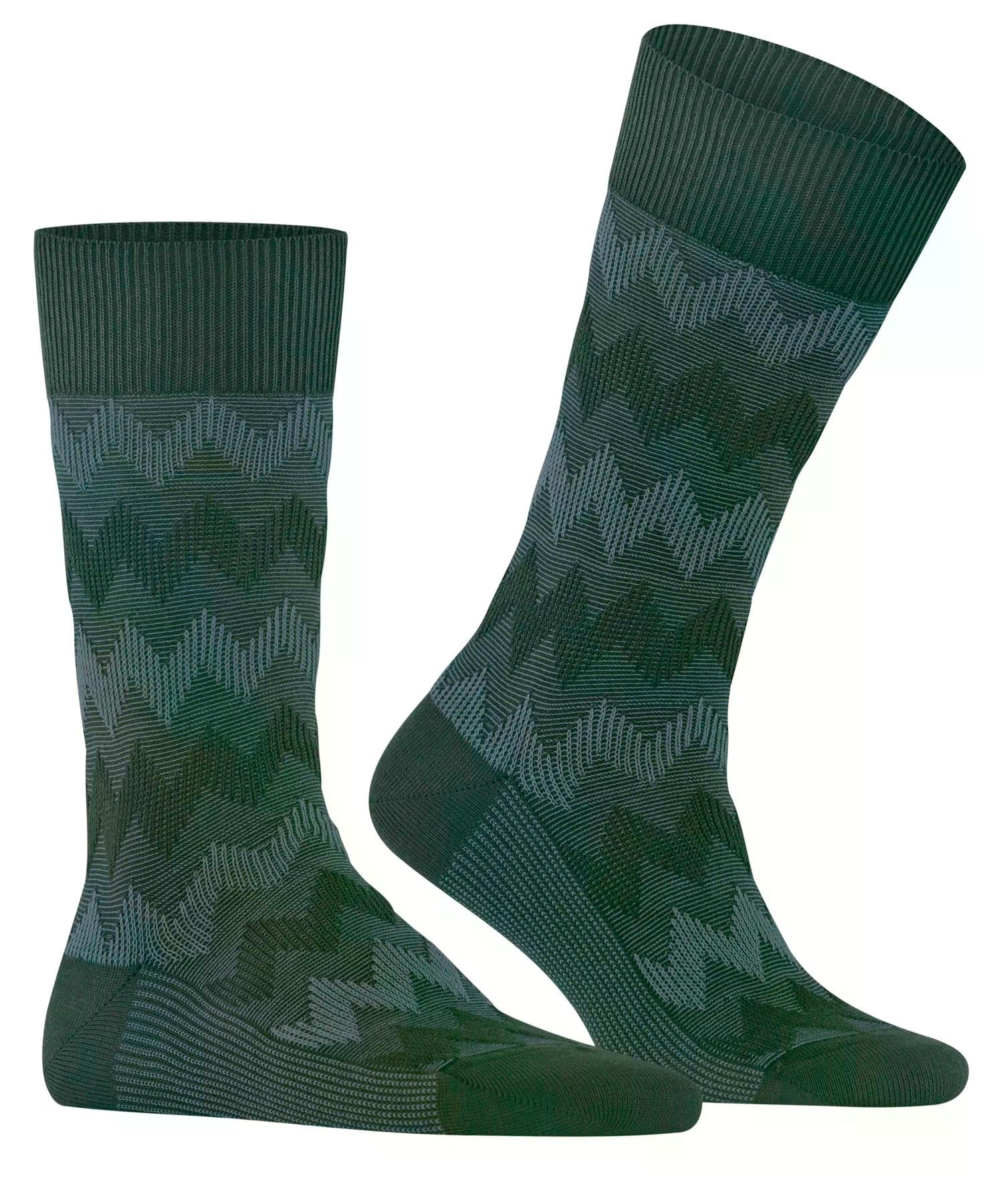 falke-family-socken-gr-n-hunter-green-7441-baumwolle-zickzack image 5