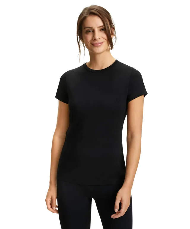 falke-core-logo-shirt-damen-schwarz-funktionsshirt-kurzarm image 1