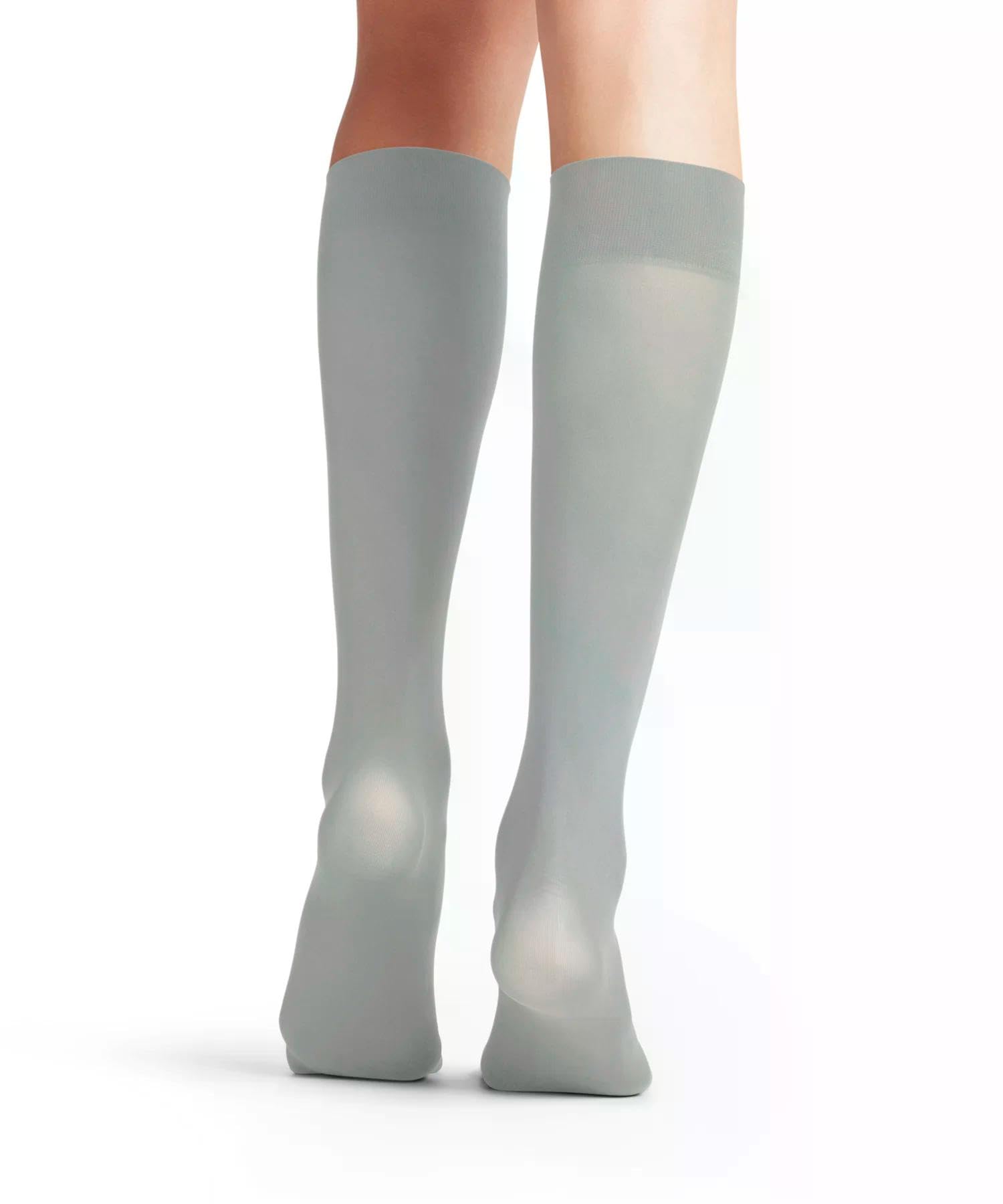 falke-pure-matt-50-den-kniestr-mpfe-damen-silber-grau-matt image 2