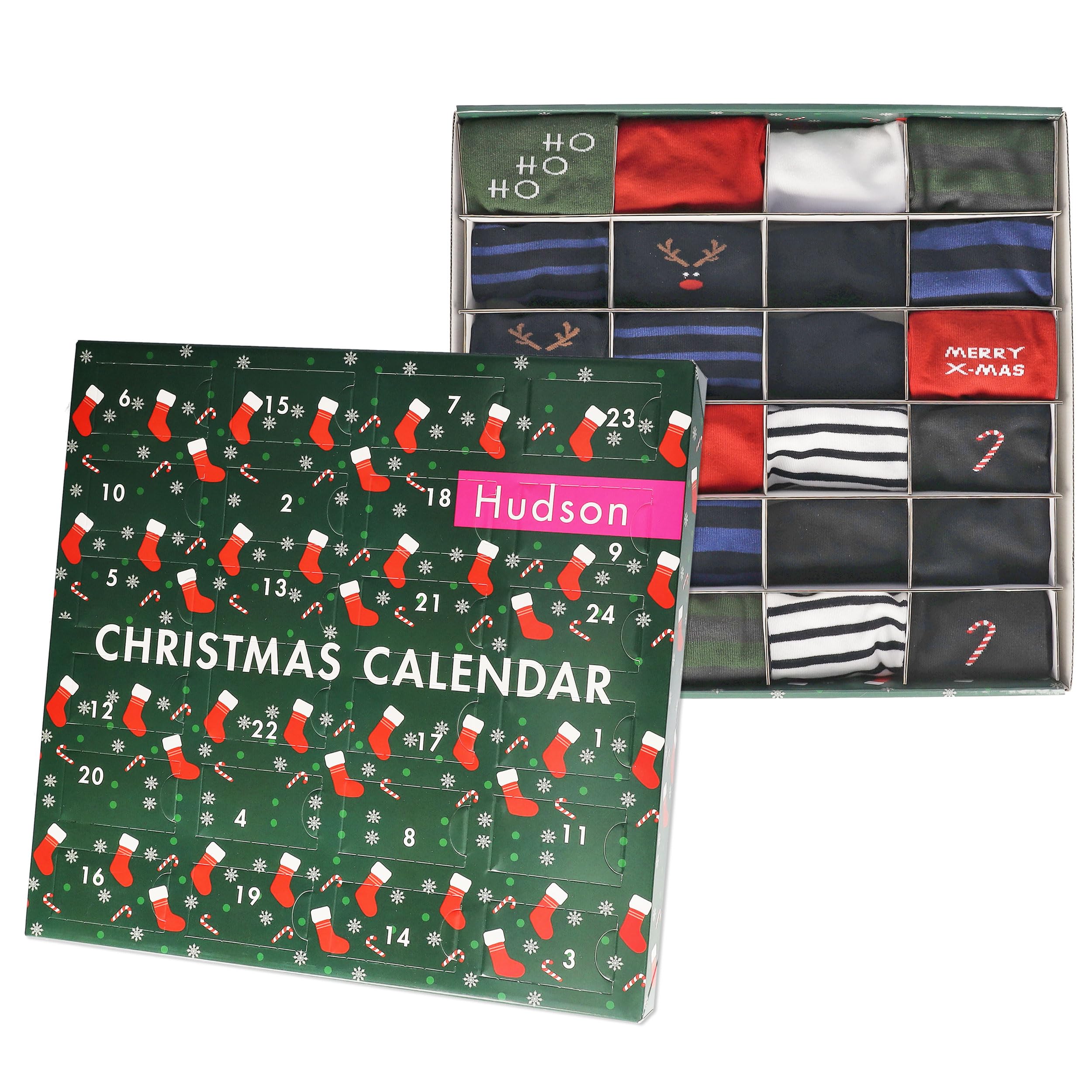 hudson-christmas-calendar-adventskalender-socken-herren-39-42-13-paar image 1