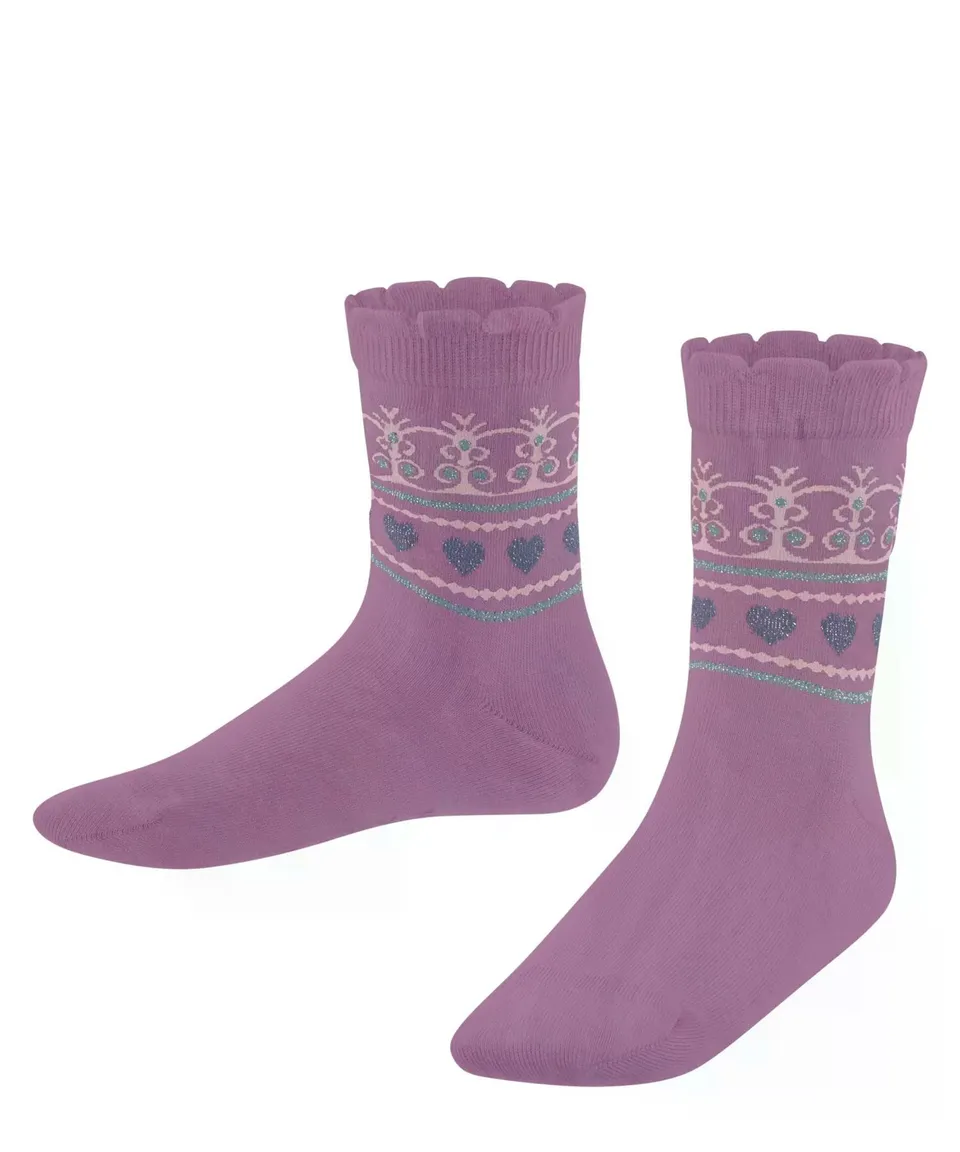 falke-shiny-icecrown-kindersocken-baumwolle-krone-glitzer image 1