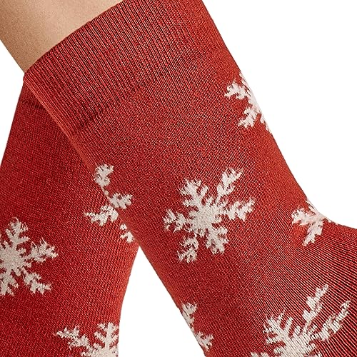 hudson-snowflake-socken-damen-rust-red-schneeflocken-1er-pack image 6