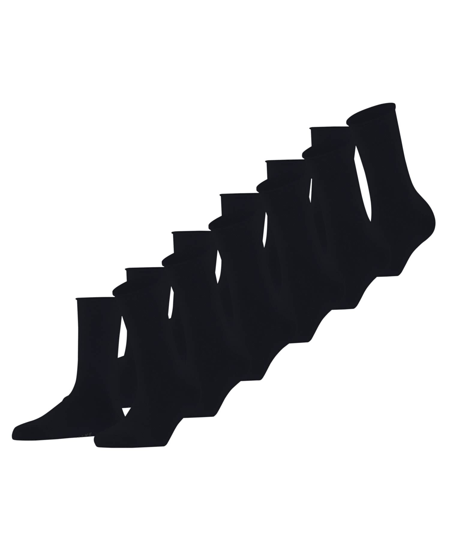 falke-happy-damen-socken-6-paar-schwarz-baumwolle-rollbund image 7