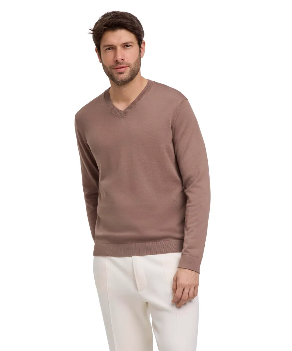 falke-cotton-knit-pullover-bio-baumwolle-v-ausschnitt image 1