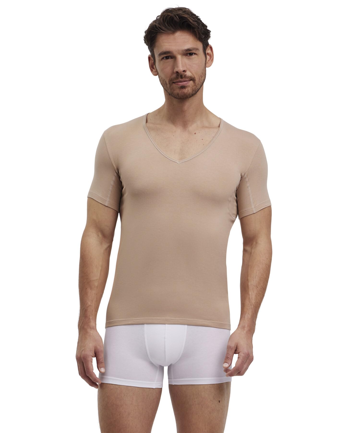 falke-daily-climate-control-outlast-deep-v-neck-unterhemd-camel image 1