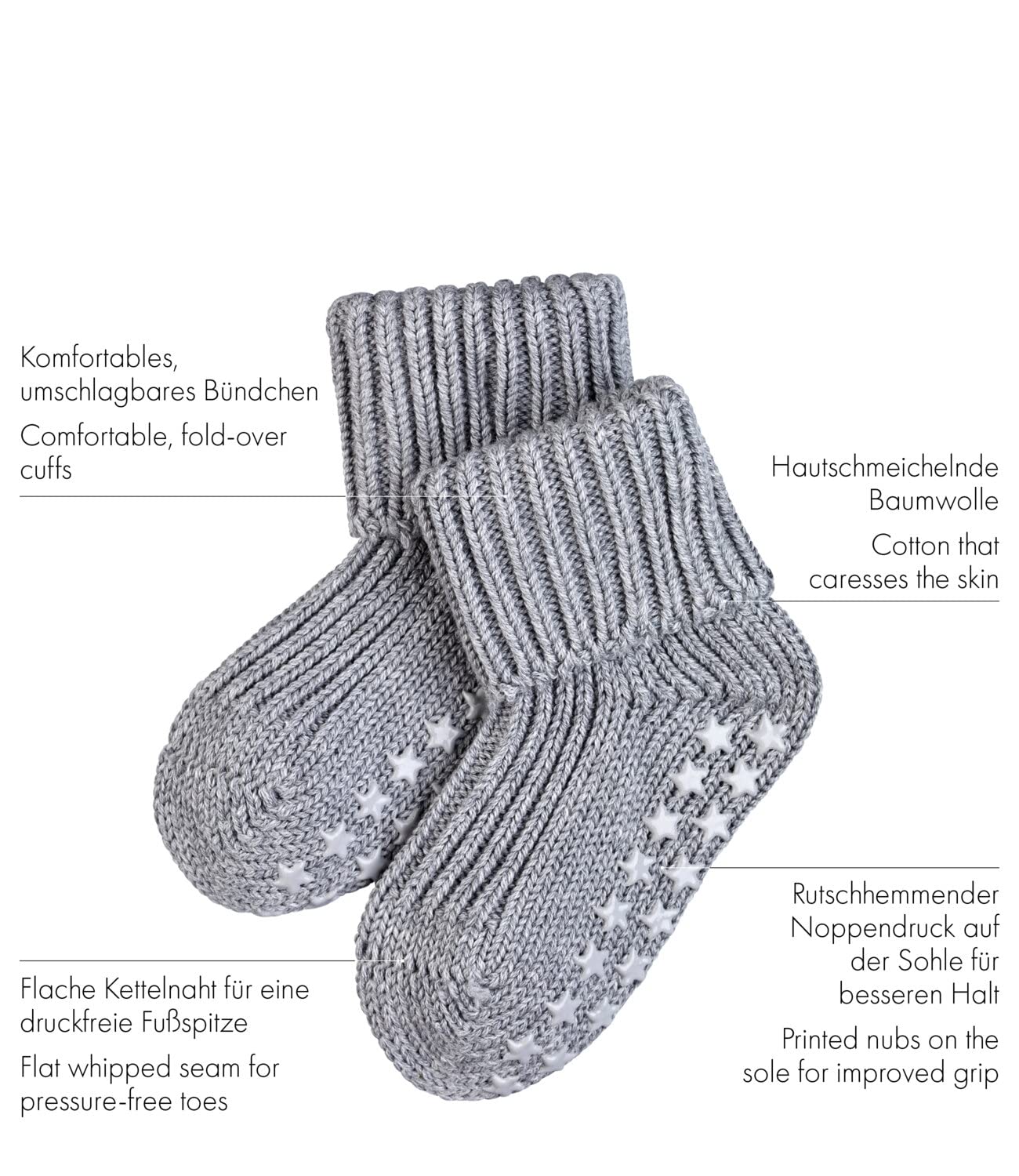 falke-catspads-babysocken-grau-baumwolle-1-paar image 3