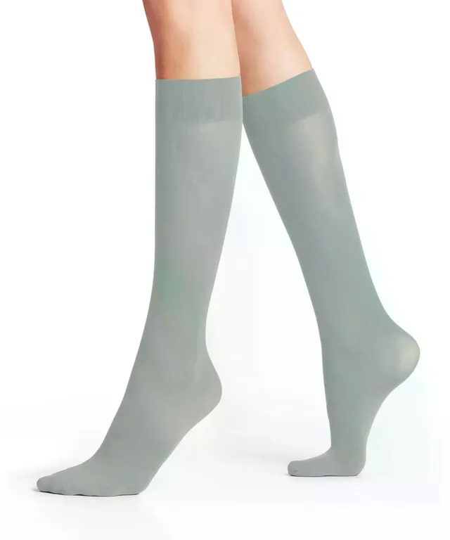 falke-pure-matt-50-den-kniestr-mpfe-damen-silber-grau-matt image 1