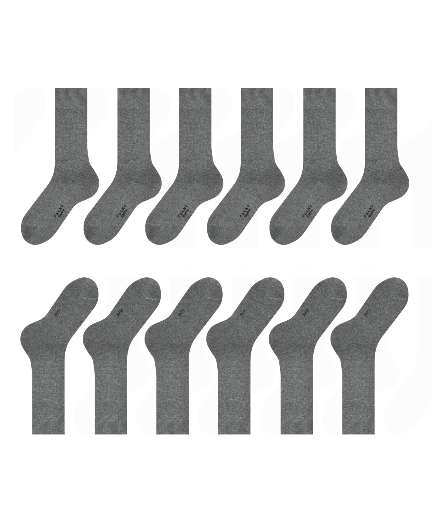 falke-happy-herrensocken-baumwolle-6-paar-schwarz-43-46 image 5