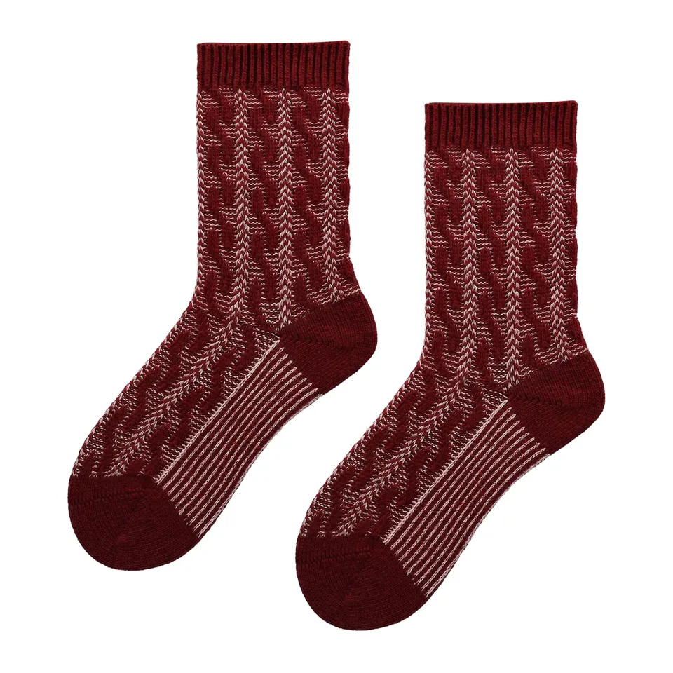 hudson-cozy-cable-damensocken-rumba-red-39-42-zopf image 1