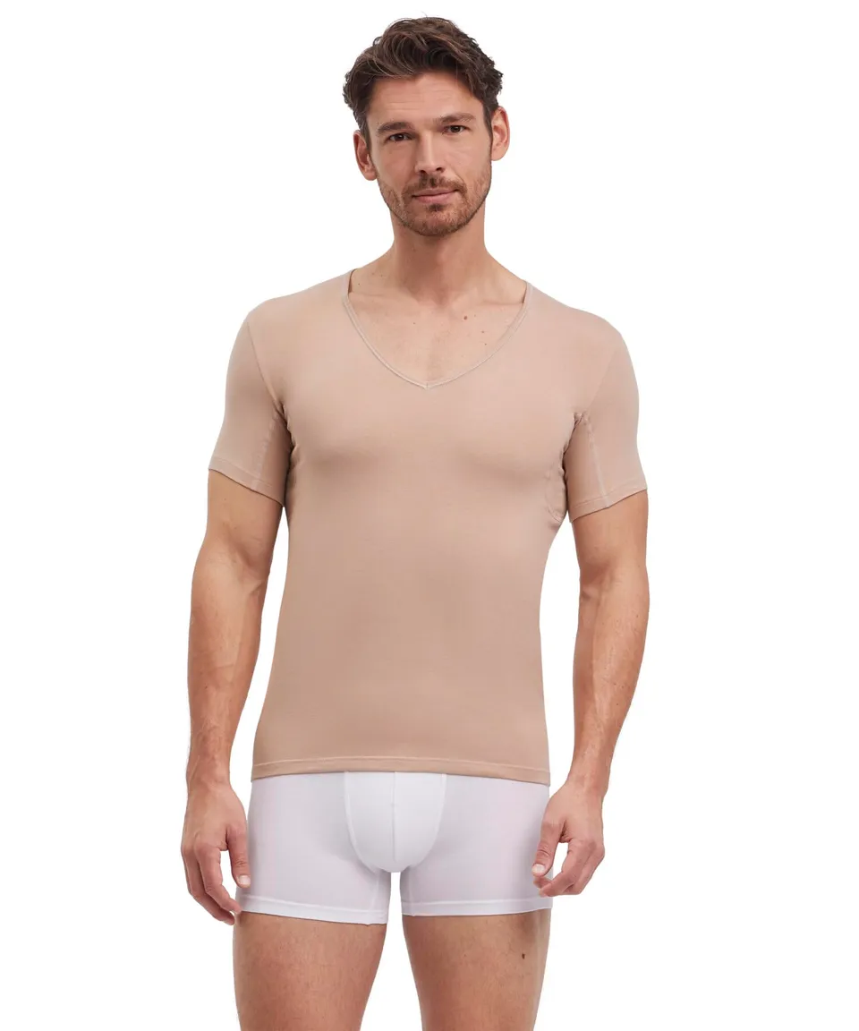 falke-daily-climate-control-outlast-deep-v-neck-unterhemd-camel image 1