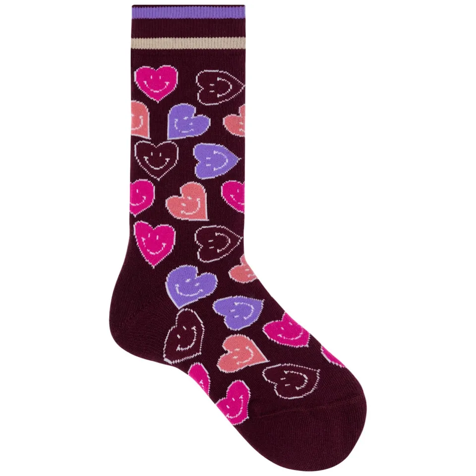 hudson-dear-damensocken-herz-deep-red-39-42 image 1
