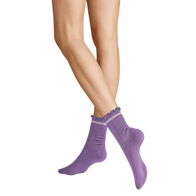 hudson-lovely-socken-damen-feine-rippe-verspieltes-b-ndchen image 1