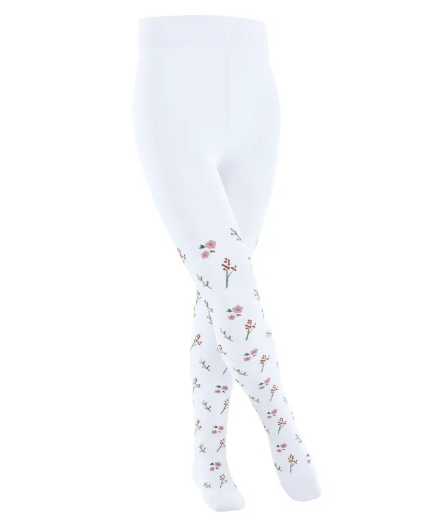falke-little-flowers-kinder-strumpfhose-weiss-baumwolle image 1
