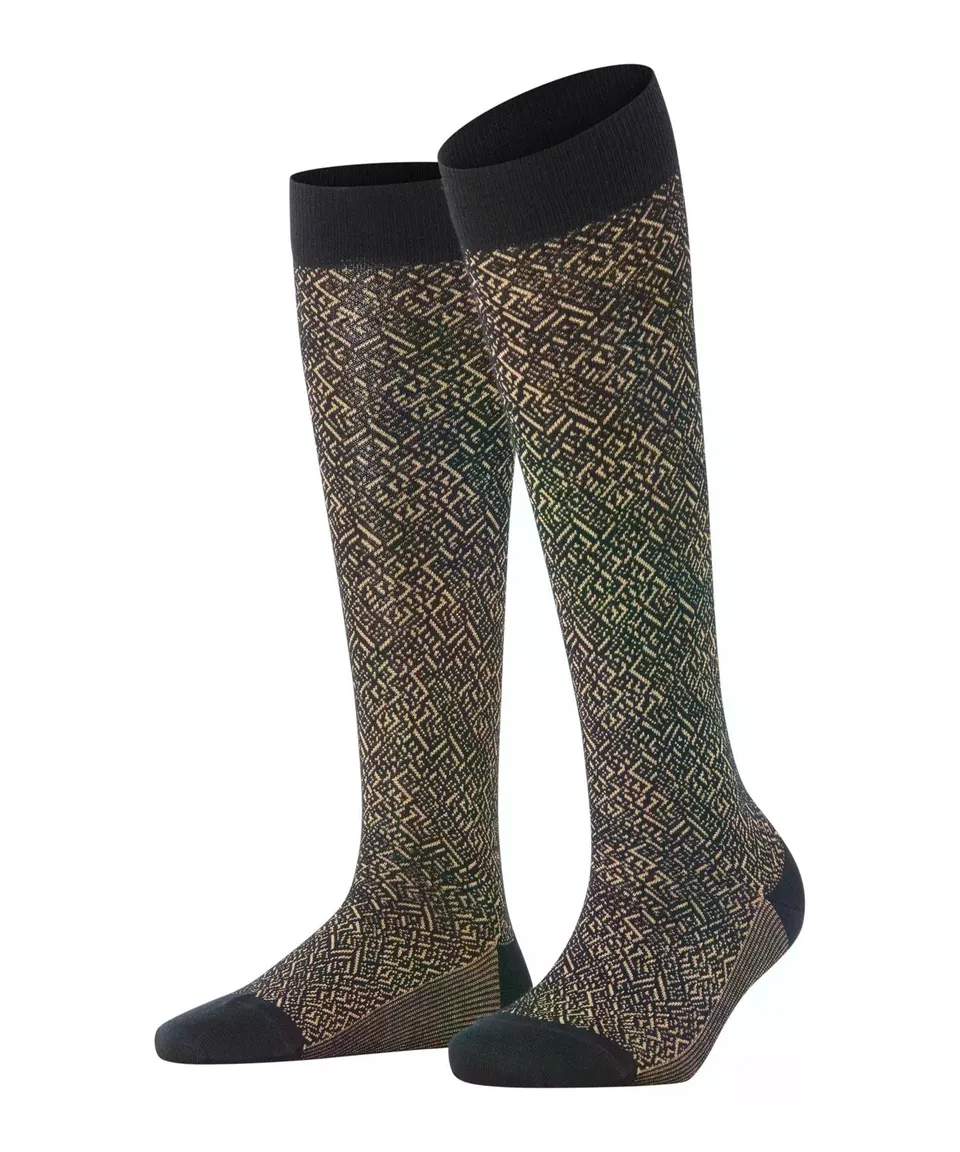 falke-snow-glitter-kniestr-mpfe-schwarz-35-38-merinowolle image 1
