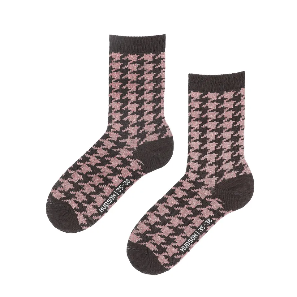 hudson-check-damen-socken-earthy-brown-gr-39-42-karo image 1